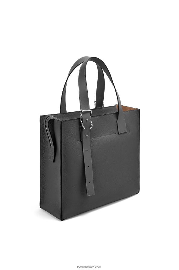 Loewe vyrų Sagtis su užtrauktuku iš minkštos blauzdos odos juodas BZ26XN179