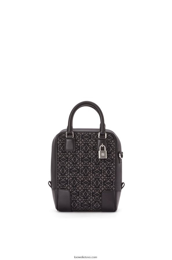 Loewe vyrų amazona 15 anagramoje žakardo ir veršio odos antracitas/juodas BZ26XN147