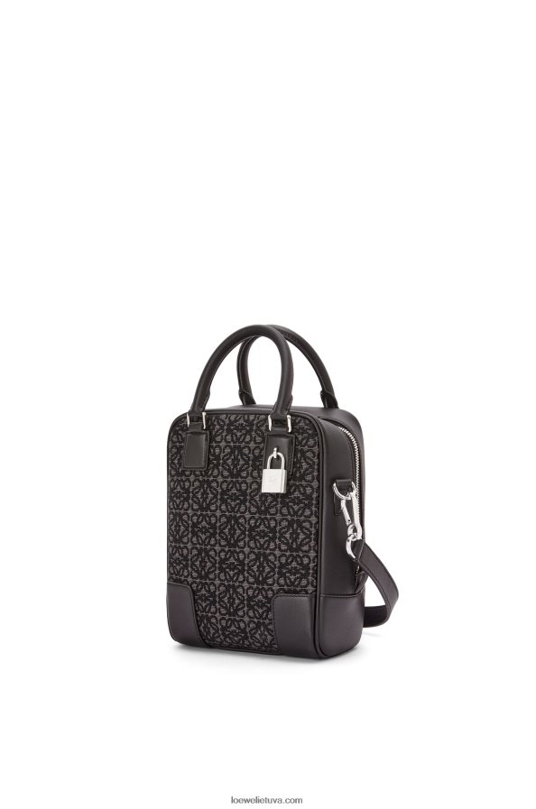 Loewe vyrų amazona 15 anagramoje žakardo ir veršio odos antracitas/juodas BZ26XN147