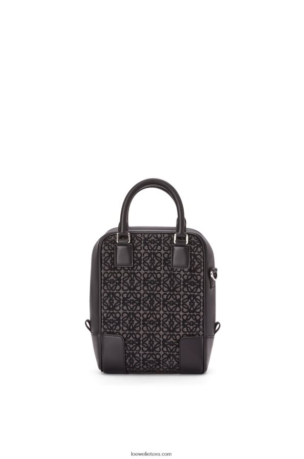 Loewe vyrų amazona 15 anagramoje žakardo ir veršio odos antracitas/juodas BZ26XN147