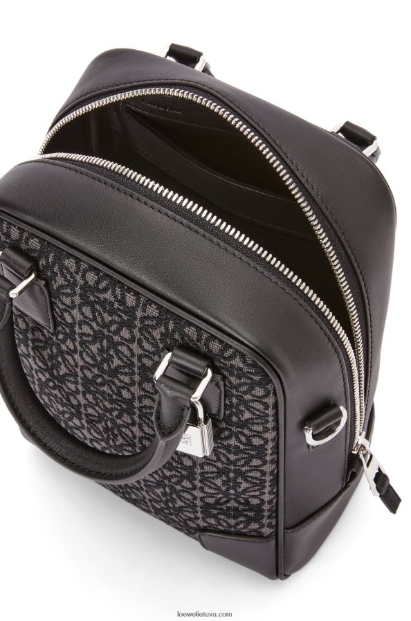 Loewe vyrų amazona 15 anagramoje žakardo ir veršio odos antracitas/juodas BZ26XN147