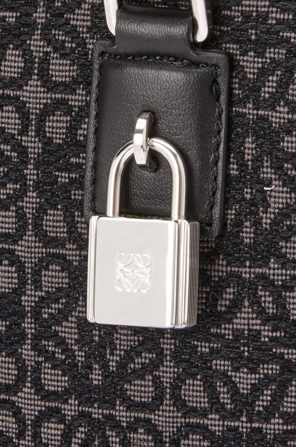 Loewe vyrų amazona 15 anagramoje žakardo ir veršio odos antracitas/juodas BZ26XN147