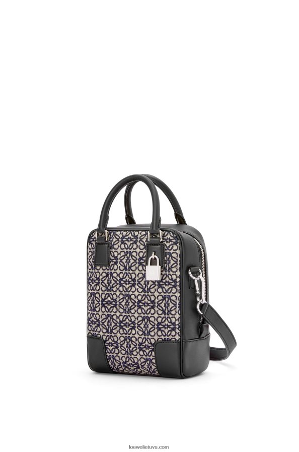 Loewe vyrų amazona 15 anagramoje žakardo ir veršio odos tamsiai/juodas BZ26XN144