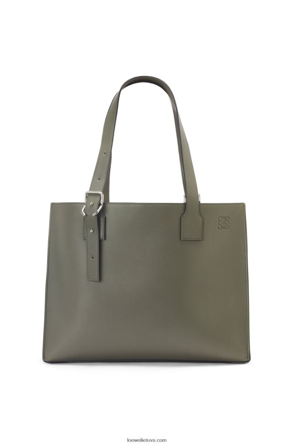 Loewe vyrų horizontalus klasikinio blauzdos dėklas su sagtimi chaki žalia BZ26XN180