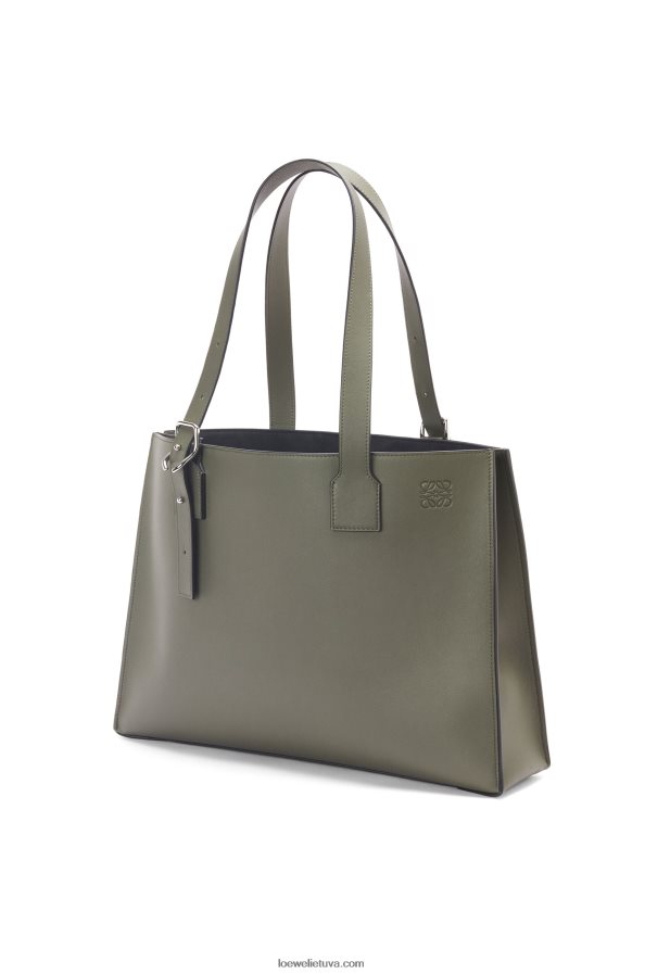Loewe vyrų horizontalus klasikinio blauzdos dėklas su sagtimi chaki žalia BZ26XN180