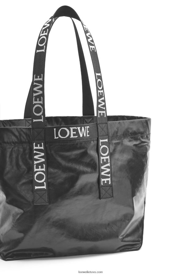 Loewe vyrų sulankstykite pirkėją popierine veršio oda juodas BZ26XN68