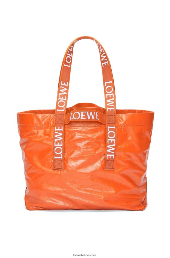 Loewe vyrų sulankstykite pirkėją popierine veršio oda oranžinė BZ26XN69