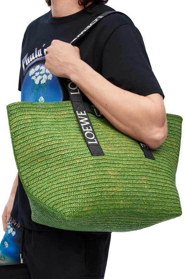 Loewe vyrų sulankstytas pirkėjas rafijoje žalia/juoda BZ26XN29
