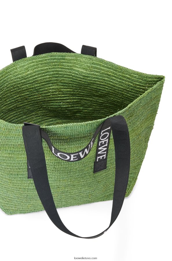 Loewe vyrų sulankstytas pirkėjas rafijoje žalia/juoda BZ26XN29