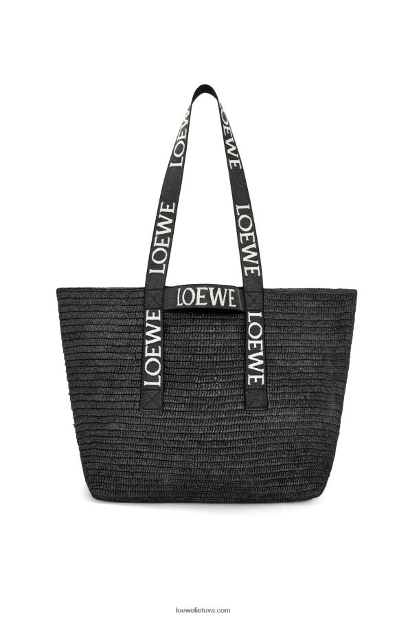 Loewe vyrų sulankstytas pirkėjas rafijoje juodas BZ26XN15