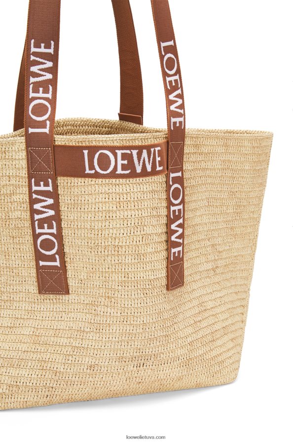 Loewe vyrų sulankstytas pirkėjas rafijoje natūralus/įdegis BZ26XN38